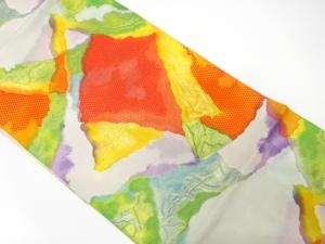 抽象模様織り出し　名古屋帯